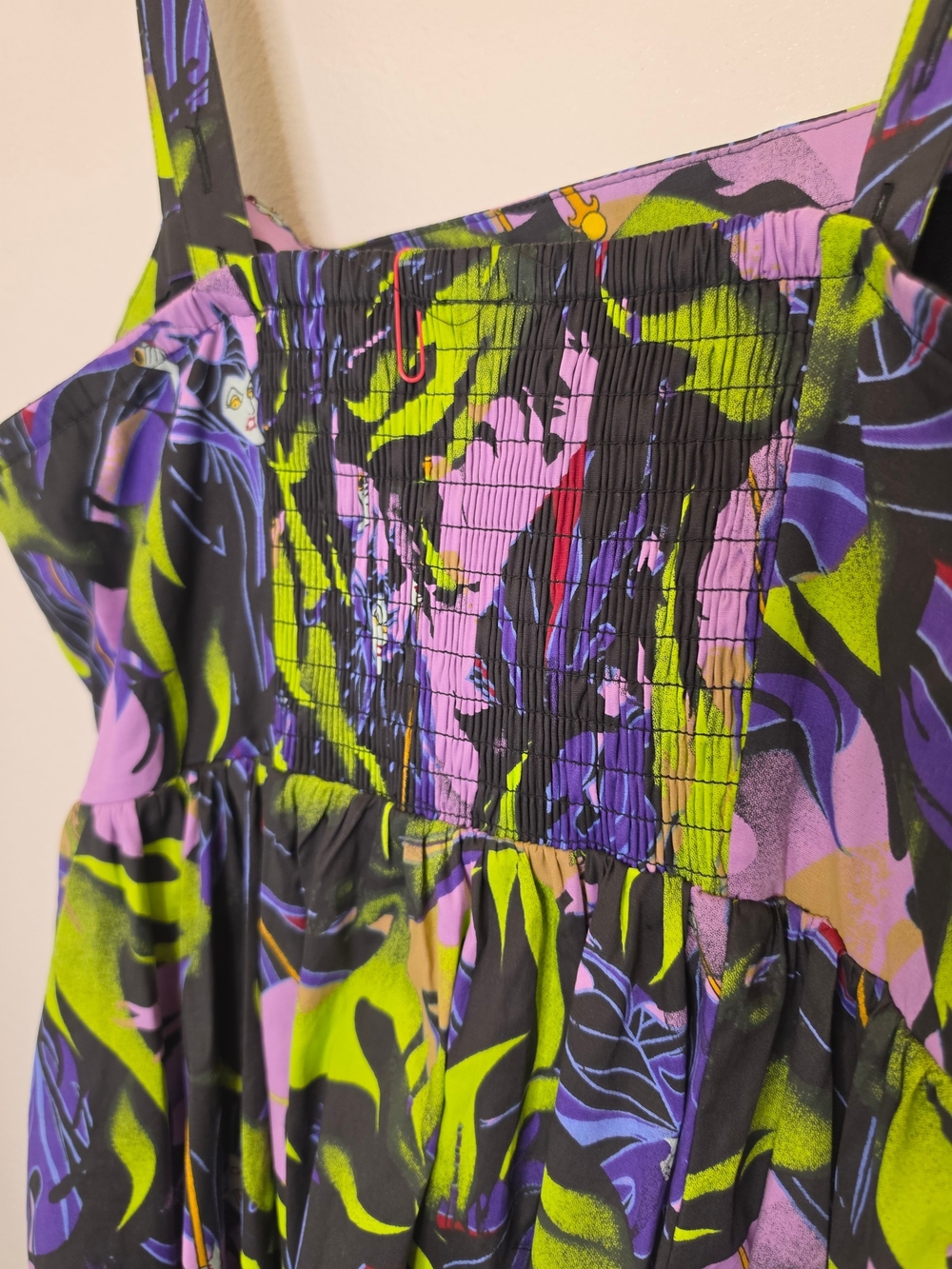 torrid maleficent Sleeping beauty VILLAINS Floral Fit-and-Flare Mid Dress - Picture 9 of 13